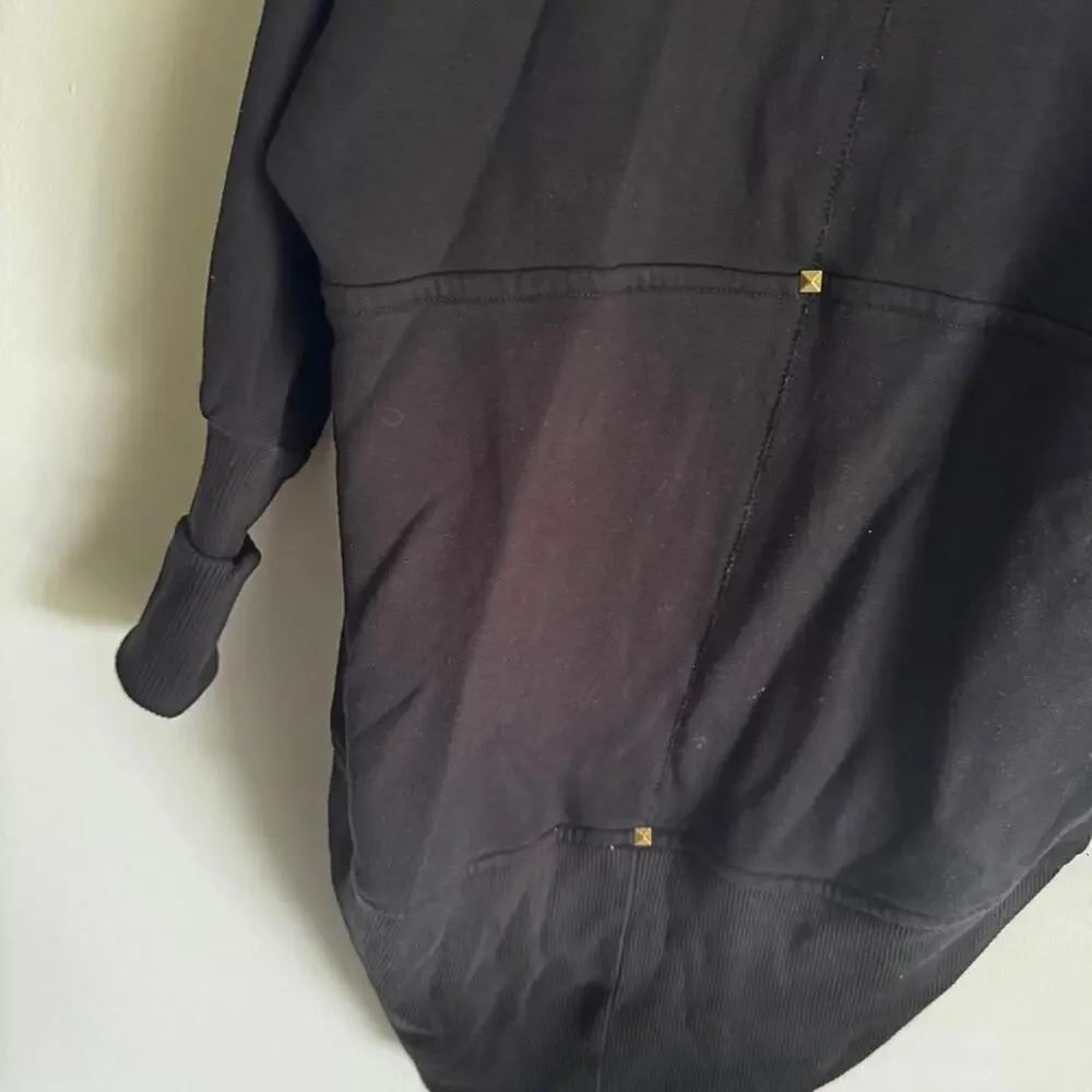 🖤 Aritzia Wilfred Relaxed Diderot Cocoon Cardigan Sweater Black Studded - Picture 7 of 8